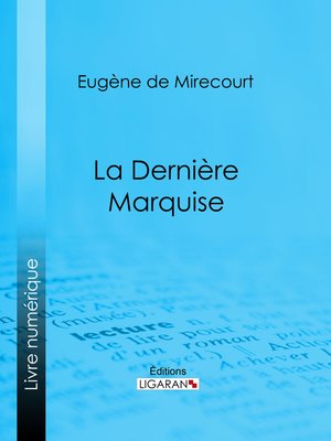cover image of La Dernière Marquise